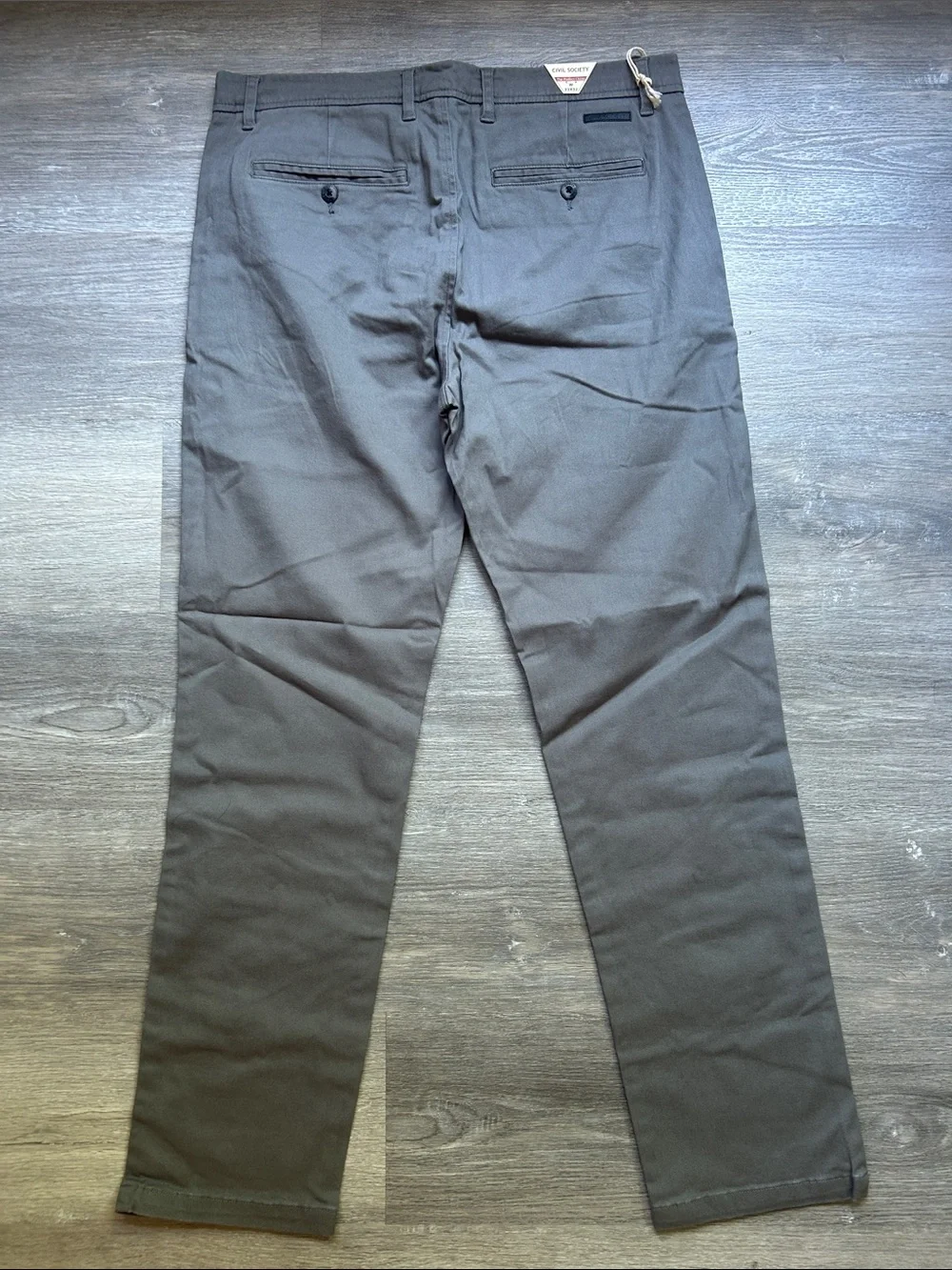 Civil Society The Perfect Chino Nielsen Men's Charcoal Gray Pants Size 33x32 NWT
